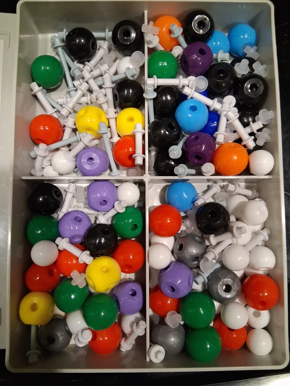 Chemistry Molecular Model Kit - White with Multi-Color Atoms